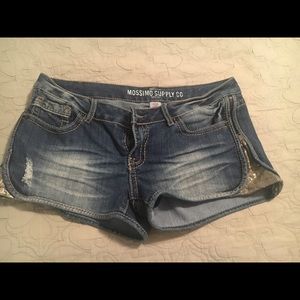 Mossimo distressed jean shorts